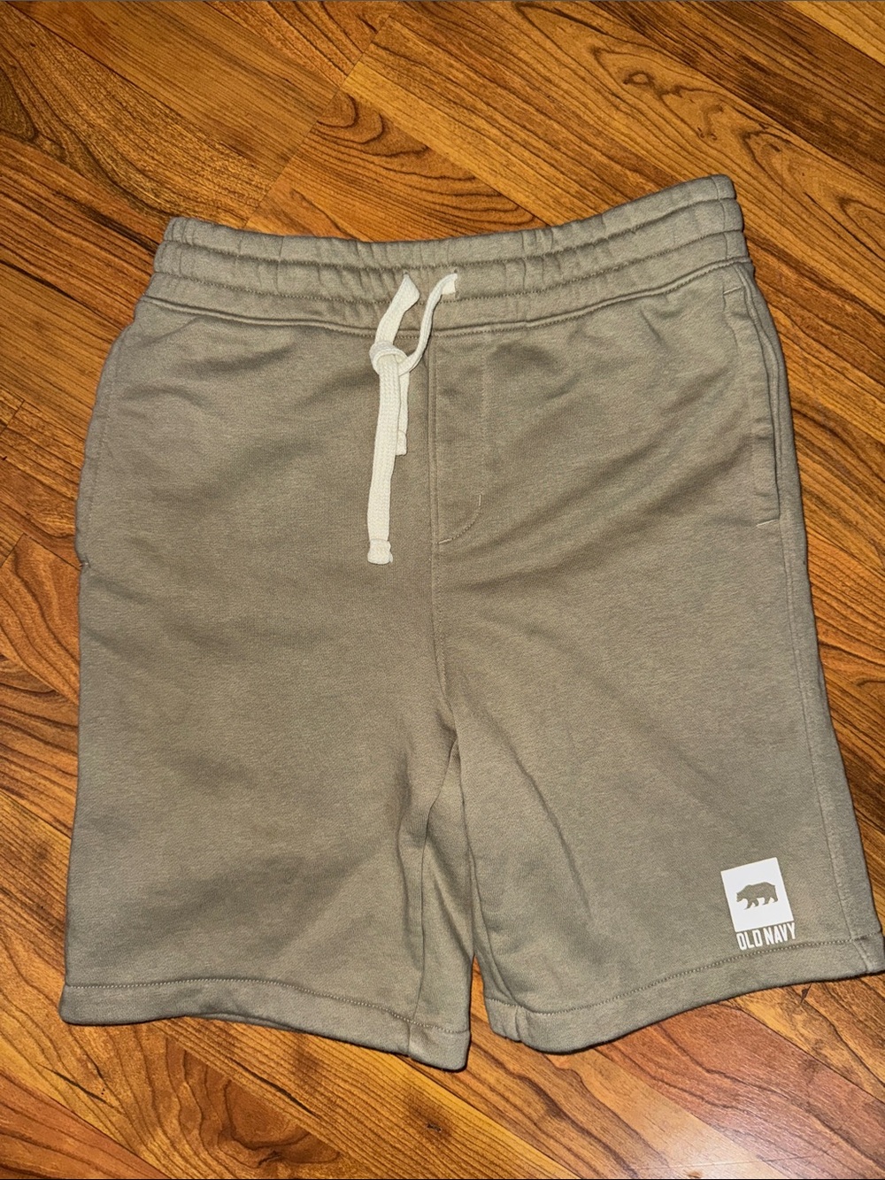 Old Navy Men's Olive Green Drawstring Fleece Shorts
